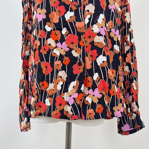 $375 NWOT See By Chloé Floral Top Blouse Shirt Long Sleeve Size 40 Button Up - Picture 4 of 10